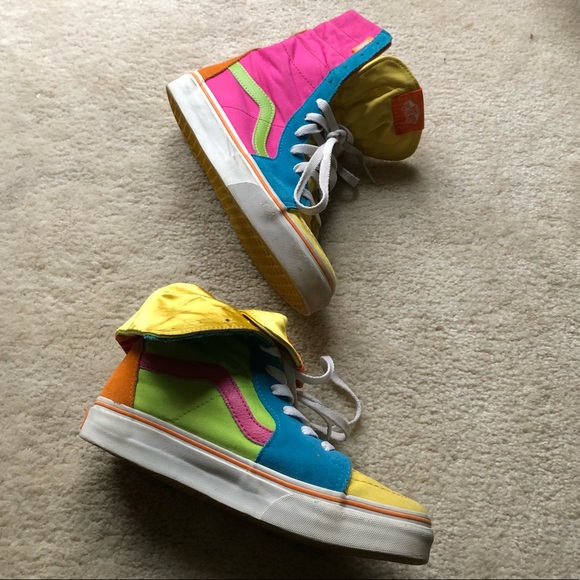 neon multicolor vans
